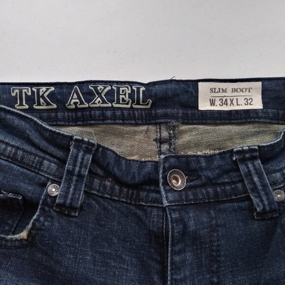 Axel Men's Slim Boot Cut Jeans Size 34X32 - Picture 8 of 12